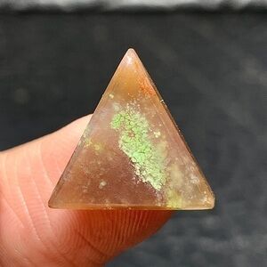 Moss Agate Triangle Gemstone 14mm